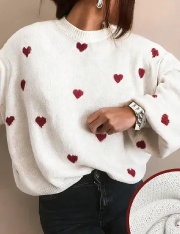 Pulover SHEIN, alb
