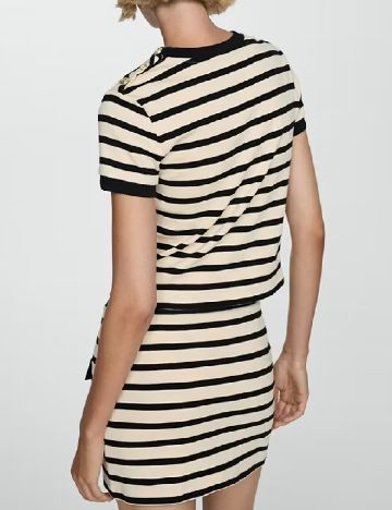 Bluza Mango, crem/negru