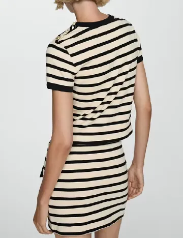 Bluza Mango, crem/negru
