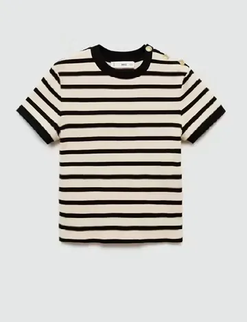 Bluza Mango, crem/negru