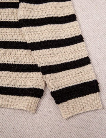Cardigan SHEIN CURVE, crem/negru