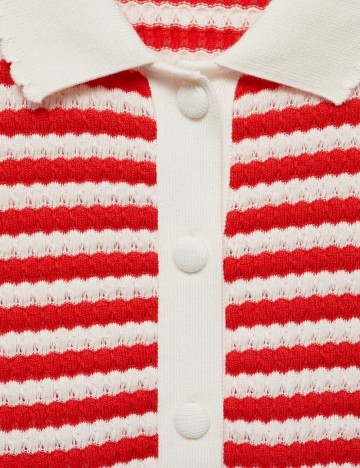 Bluza Mango, rosu/alb