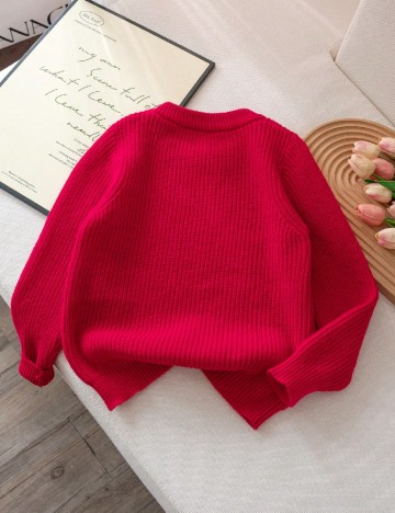 Pulover Shein Kids, rosu