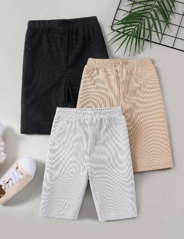 Set colanti 3 perechi Shein Kids, mix culori