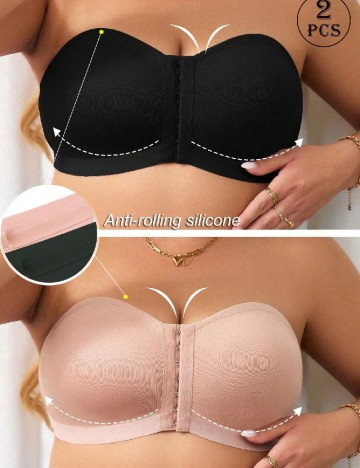 Set sutiene 2 bucati SHEIN CURVE, mix culori