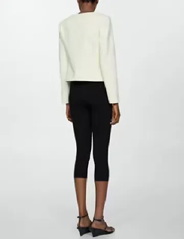 Pantaloni trei sferturi Mango, negru
