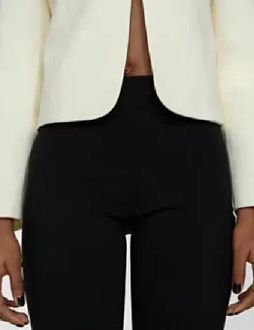 Pantaloni trei sferturi Mango, negru