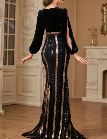 Rochie lunga Miss Tian Co, negru