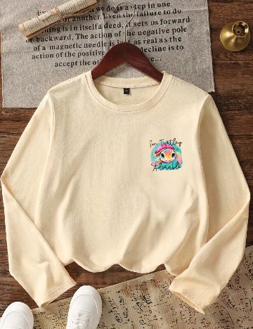 Bluza Shein Kids, crem