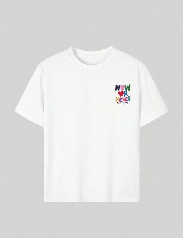Tricou Shein Kids, alb