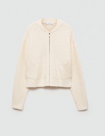 Jacheta Oversize Mango, crem