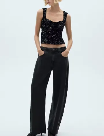 Top Mango, negru