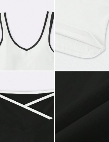 Compleu SHEIN, alb/negru