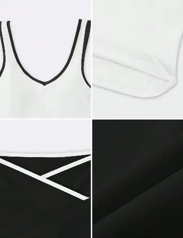 Compleu SHEIN, alb/negru