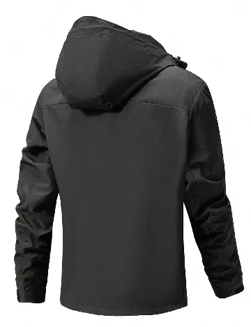 Jacheta SHEIN Plus Size Men, negru