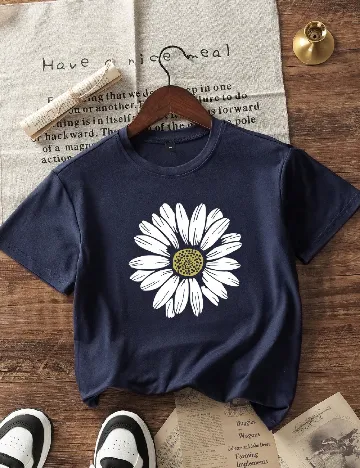 Tricou Shein Kids, bleumarin