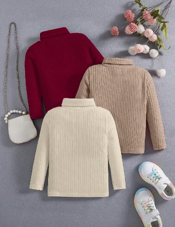 Set bluze 3 bucati Shein Kids, mix culori