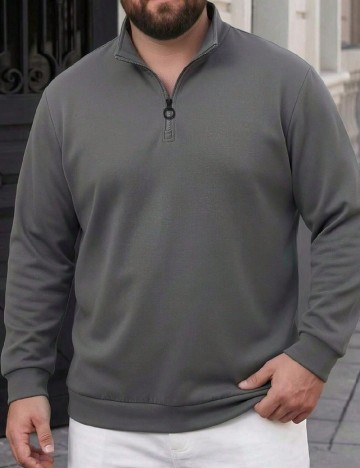 Bluza SHEIN Plus Size Men, gri
