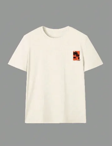 Tricou Shein Kids, crem