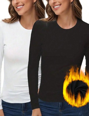 Set bluze 2 bucati SHEIN, alb/negru