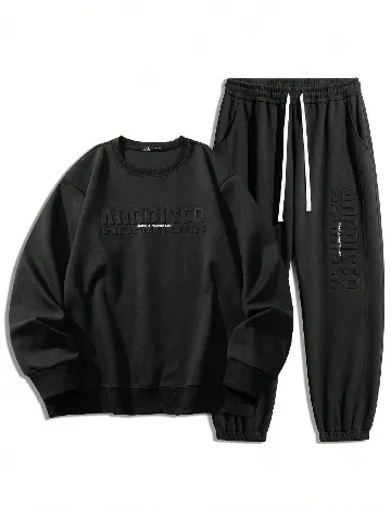 Compleu SHEIN Plus Size Men, negru