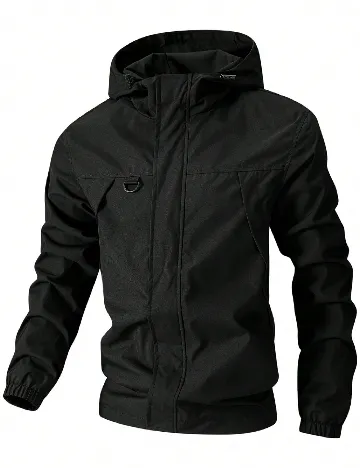Geaca SHEIN Plus Size Men, negru