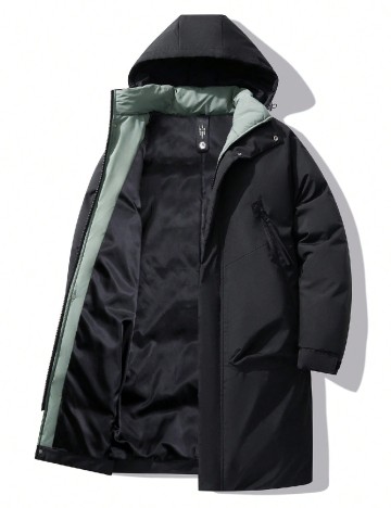 Geaca SHEIN Plus Size Men, negru