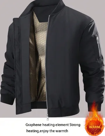 Geaca SHEIN Plus Size Men, negru