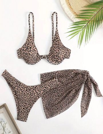 Costum de baie SHEIN, animal print