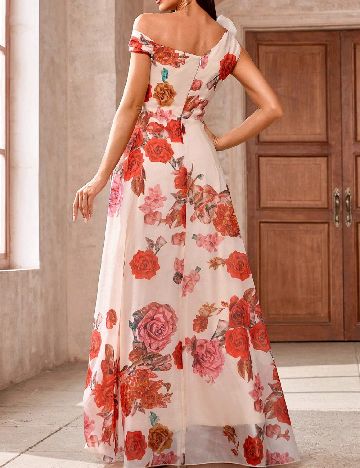 Rochie lunga Toleen, floral print