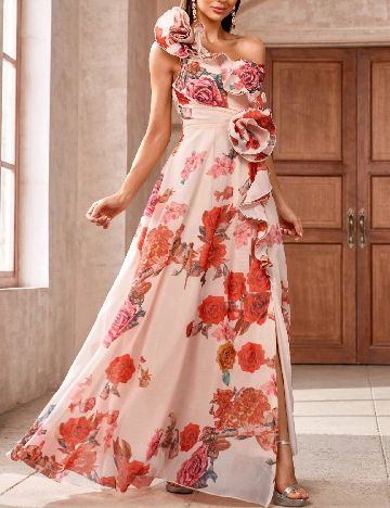 Rochie lunga Toleen, floral print