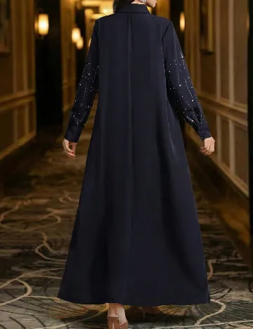 Rochie lunga Toleen, bleumarin inchis