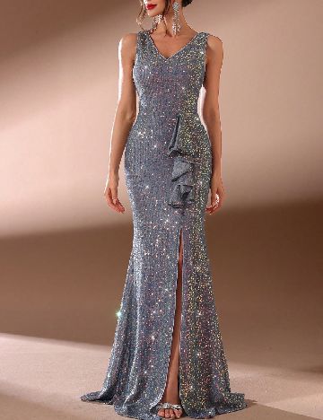 Rochie lunga Miss Tian Co, albastru