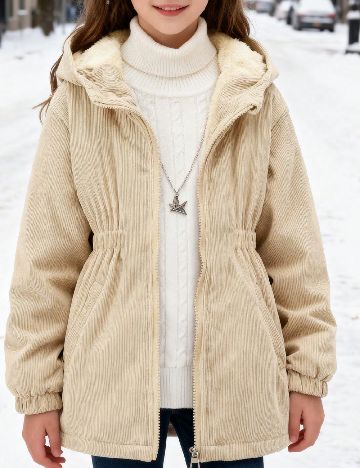 Geaca Shein Kids, crem