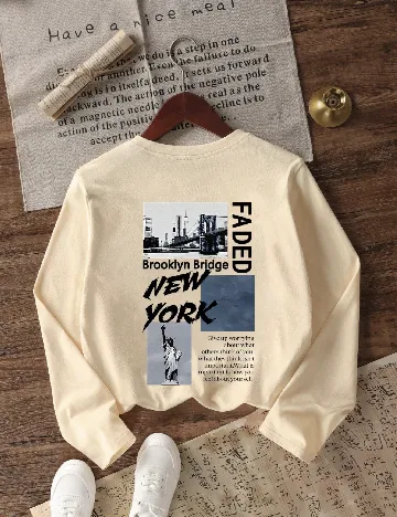 Bluza Shein Kids, crem