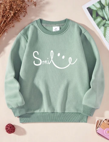 Bluza Shein Kids, verde