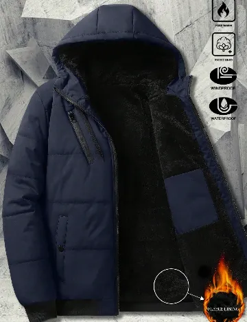 Geaca SHEIN Plus Size Men, albastru