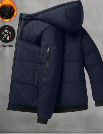 Geaca SHEIN Plus Size Men, albastru