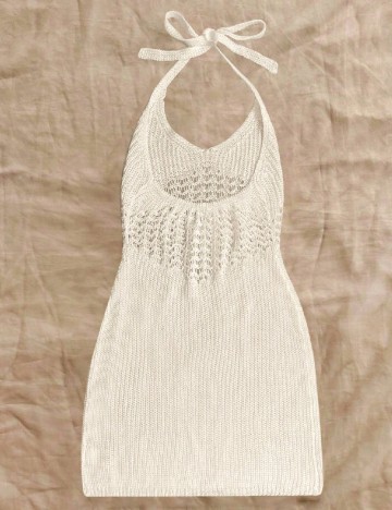 Rochie de plaja SHEIN, crem
