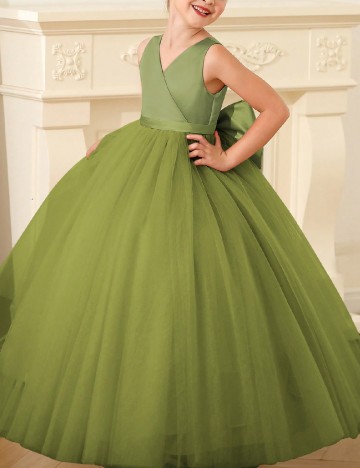 Rochie lunga Shein Kids, verde