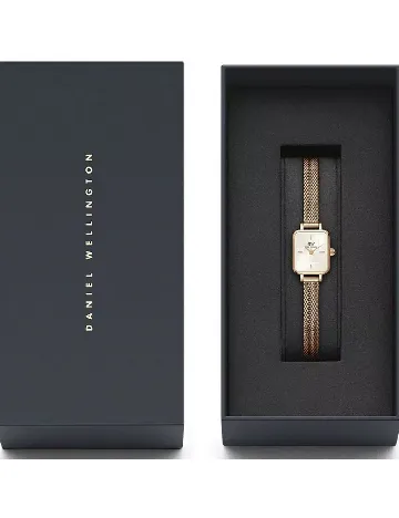 Ceas Quadro Mini Melrose Champagne 15 Daniel Wellington, roz