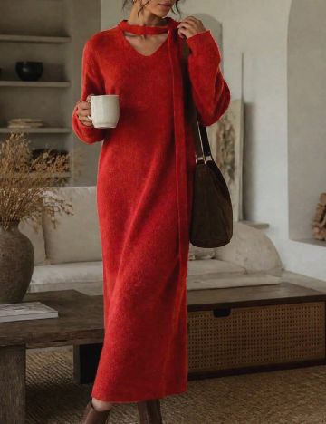 Rochie lunga SHEIN, rosu