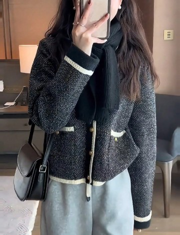 Cardigan Alicedudu, negru