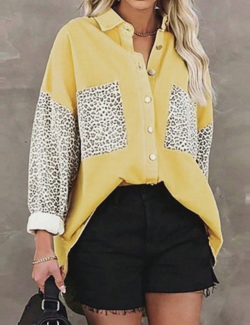 Camasa Oversize SHEIN CURVE, galben