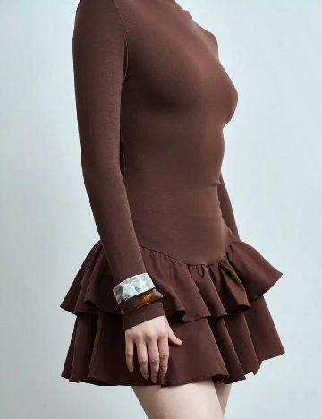 Rochie scurta SHEIN, maro