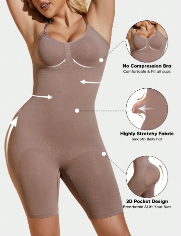 Salopeta modelatoare SHEIN, maro