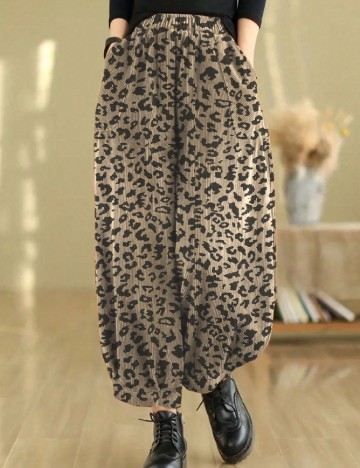 Pantaloni SHEIN CURVE, animal print