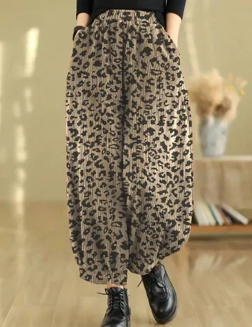 Pantaloni SHEIN CURVE, animal print