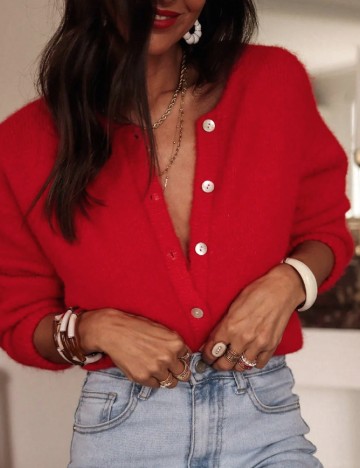 Cardigan SHEIN, rosu