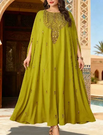 Rochie lunga Toleen, verde